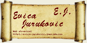 Evica Juruković vizit kartica